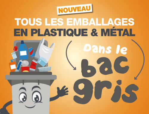 NOUVEAU ! Déchets d’emballage plastique et métalliques ? Direction le bac gris !