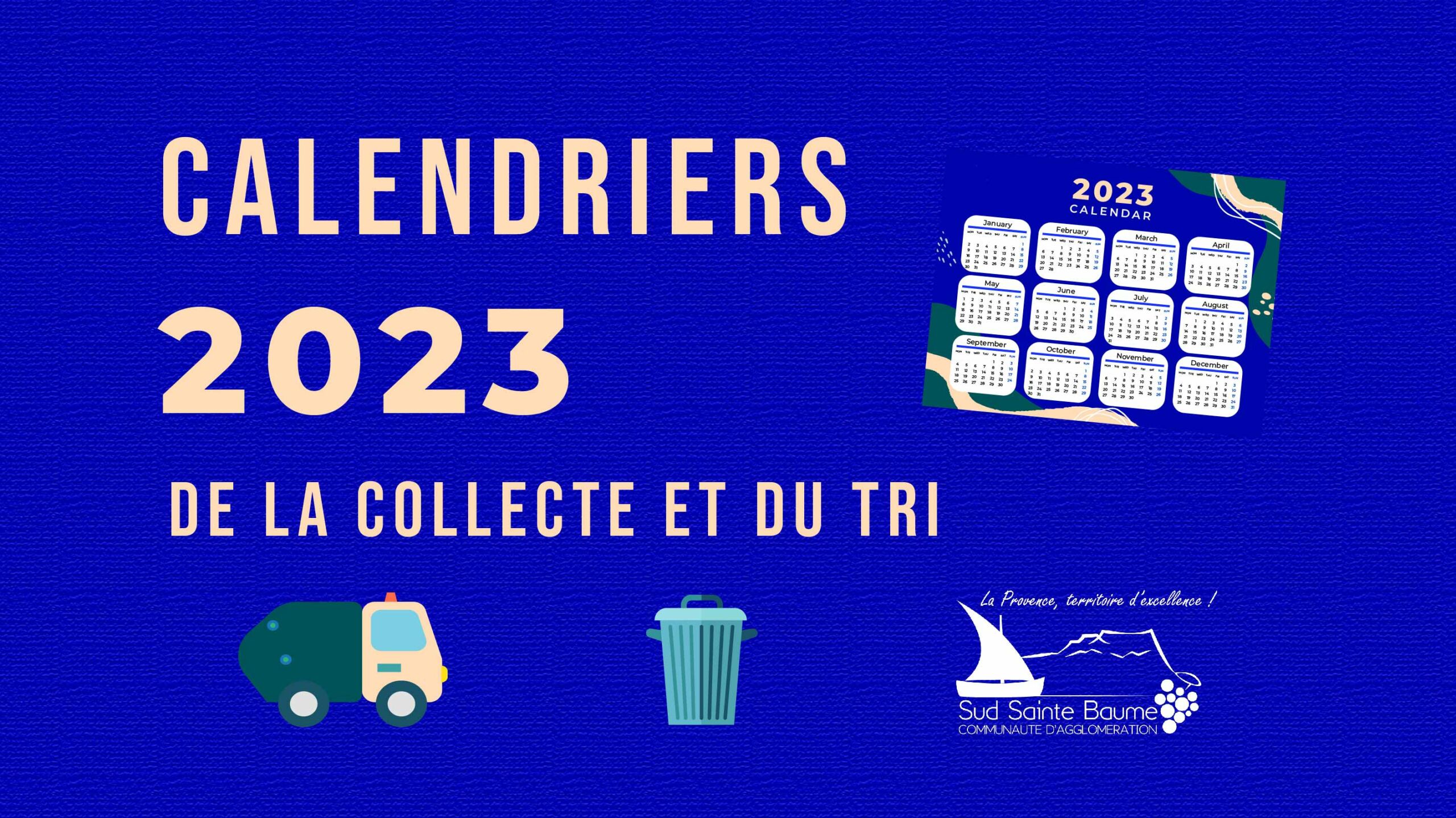 image des calendriers 2023 de la collecte des déchets sur votre commune