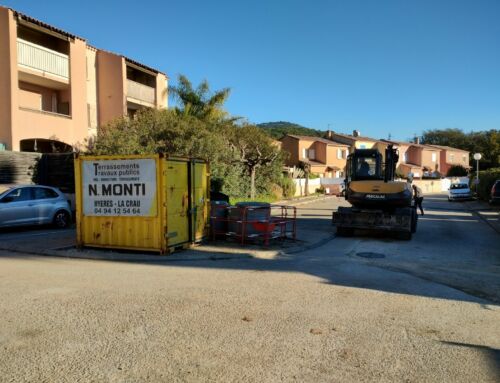 Travaux en cours Quartier de la Vernette à Sanary-sur-Mer