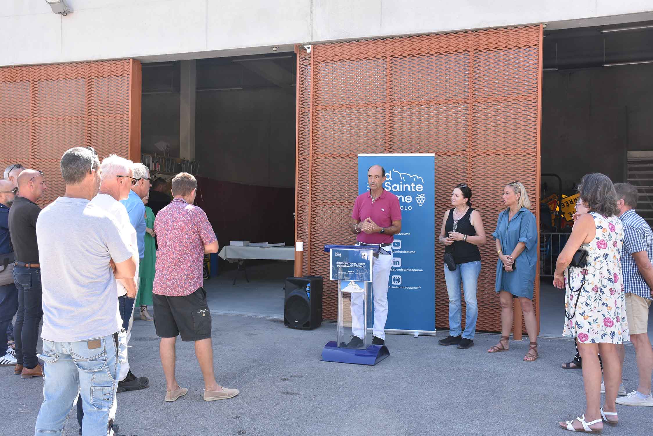 inauguration du poste de relevage des eaux usées à Evenos