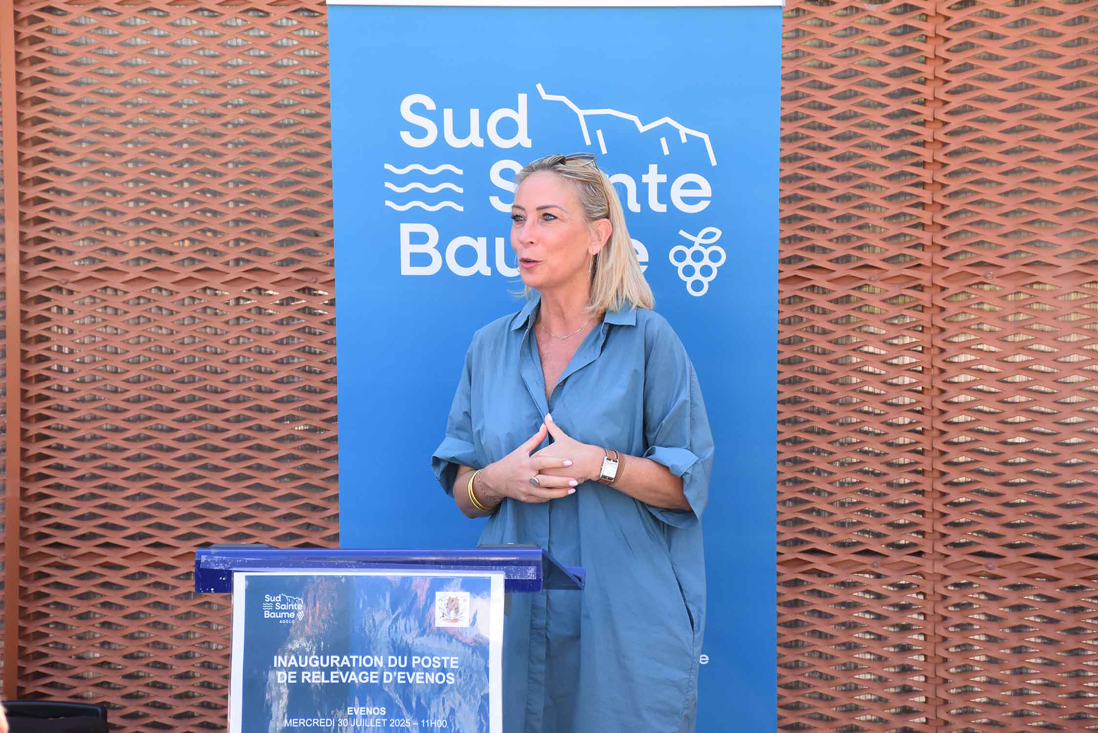 inauguration du poste de relevage des eaux usées à Evenos