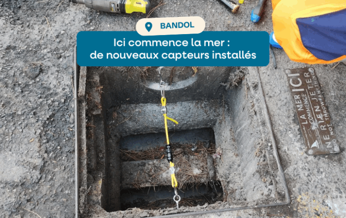 Capteurs installés à Bandol dans le cadre de l'opération Ici commence la mer