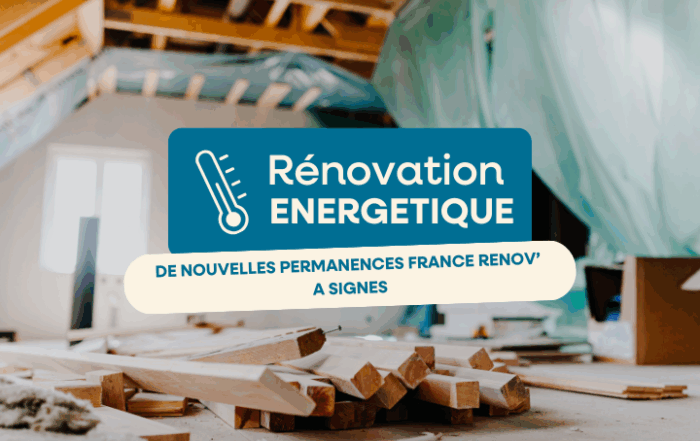 Nouvelles permanences France Renov à Signes