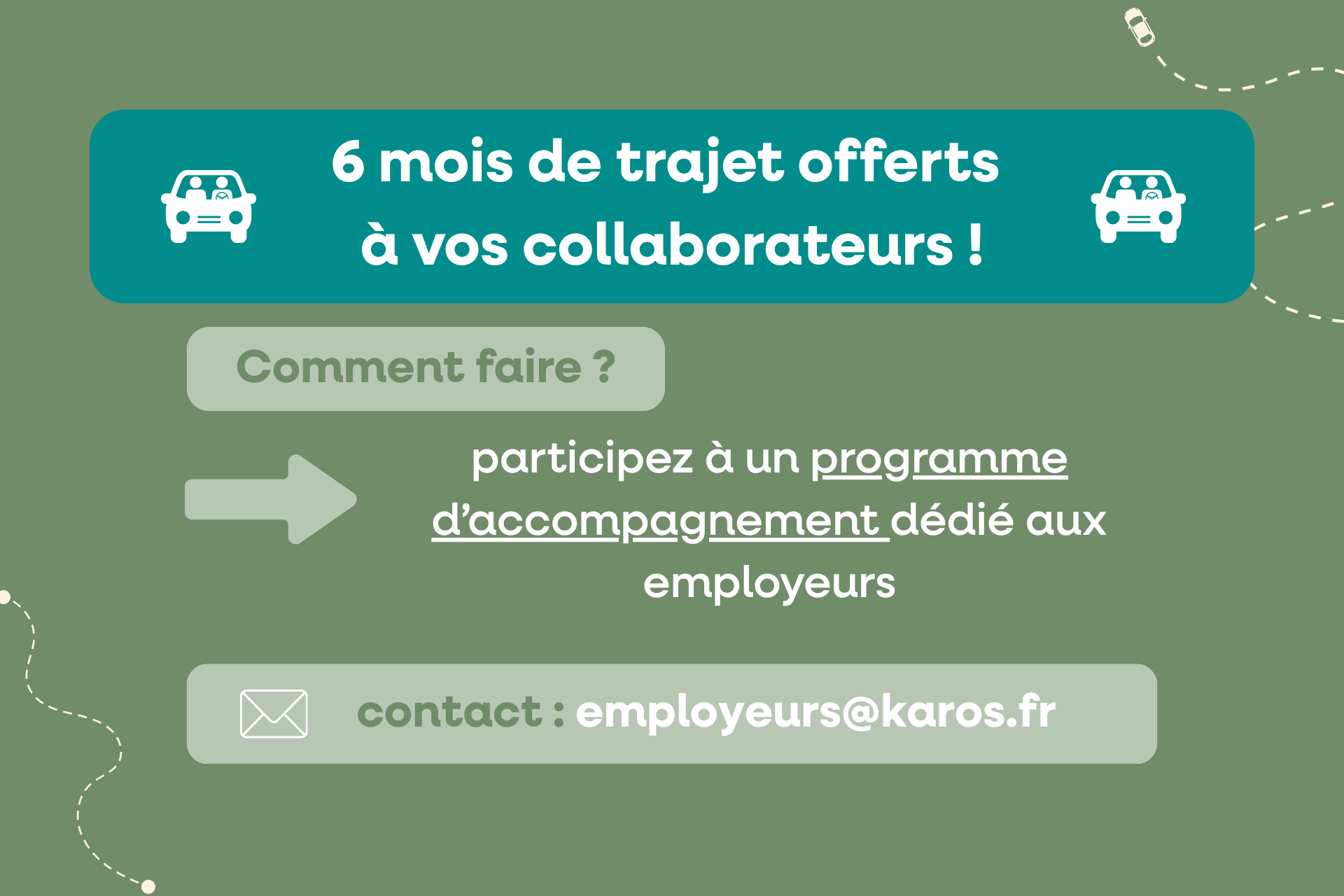6 mois de trajets offerts