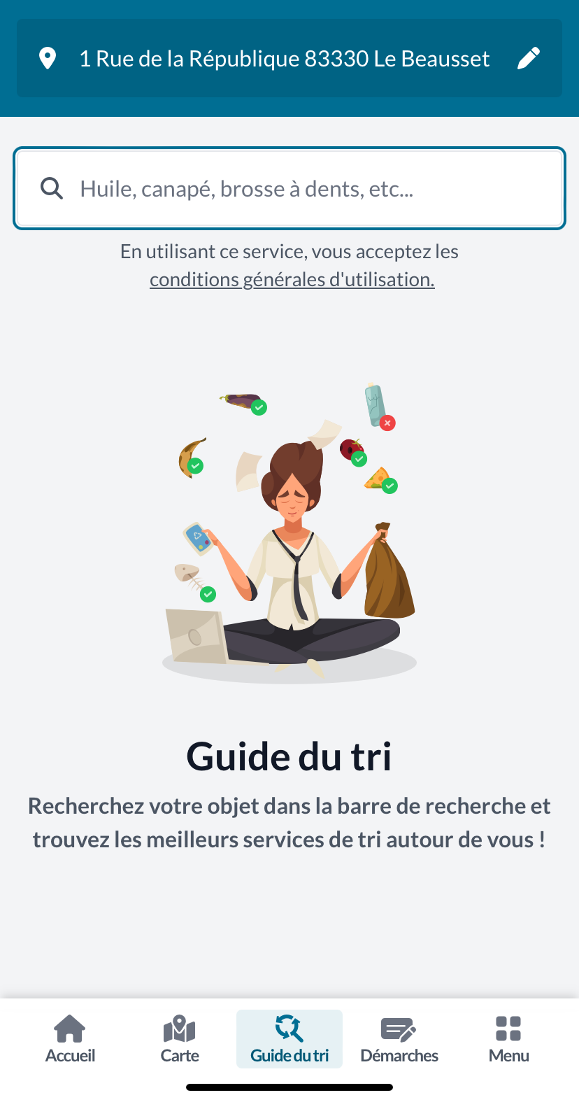 recherche sur le guide du tri