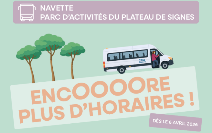 nouveaux horaires navette signes