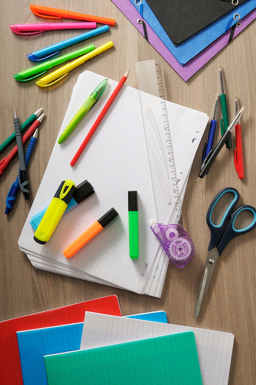 rentrée scolaire stock
