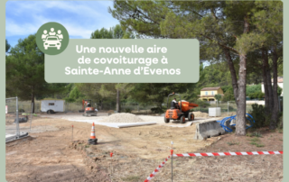 travaux aire de covoiturage evenos