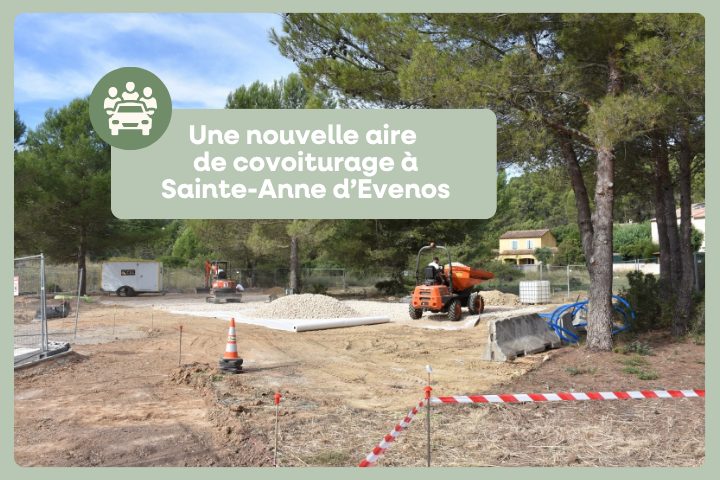 travaux aire de covoiturage evenos