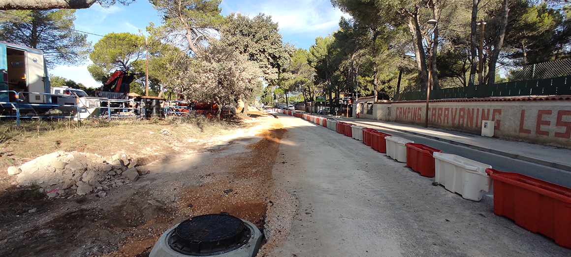 travaux eau camp castellet